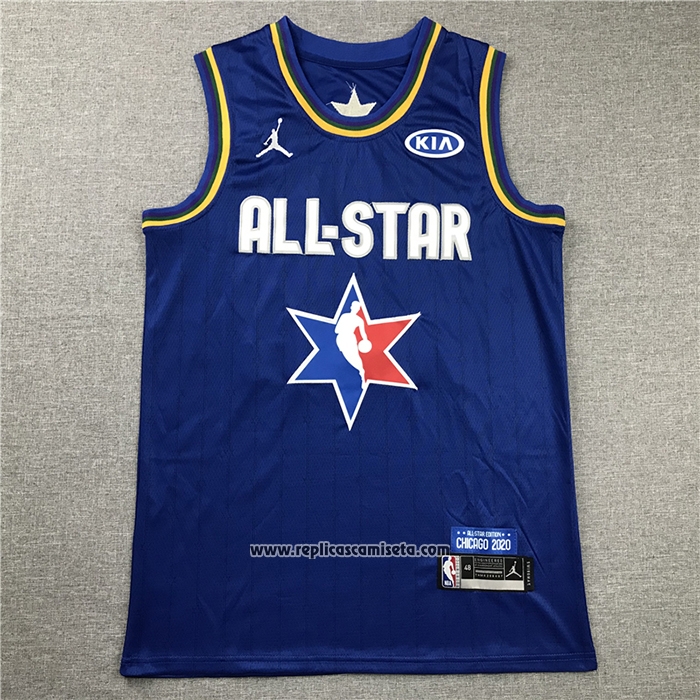Camiseta All Star 2020 Milwaukee Bucks Giannis Antetokounmpo #34 Azul